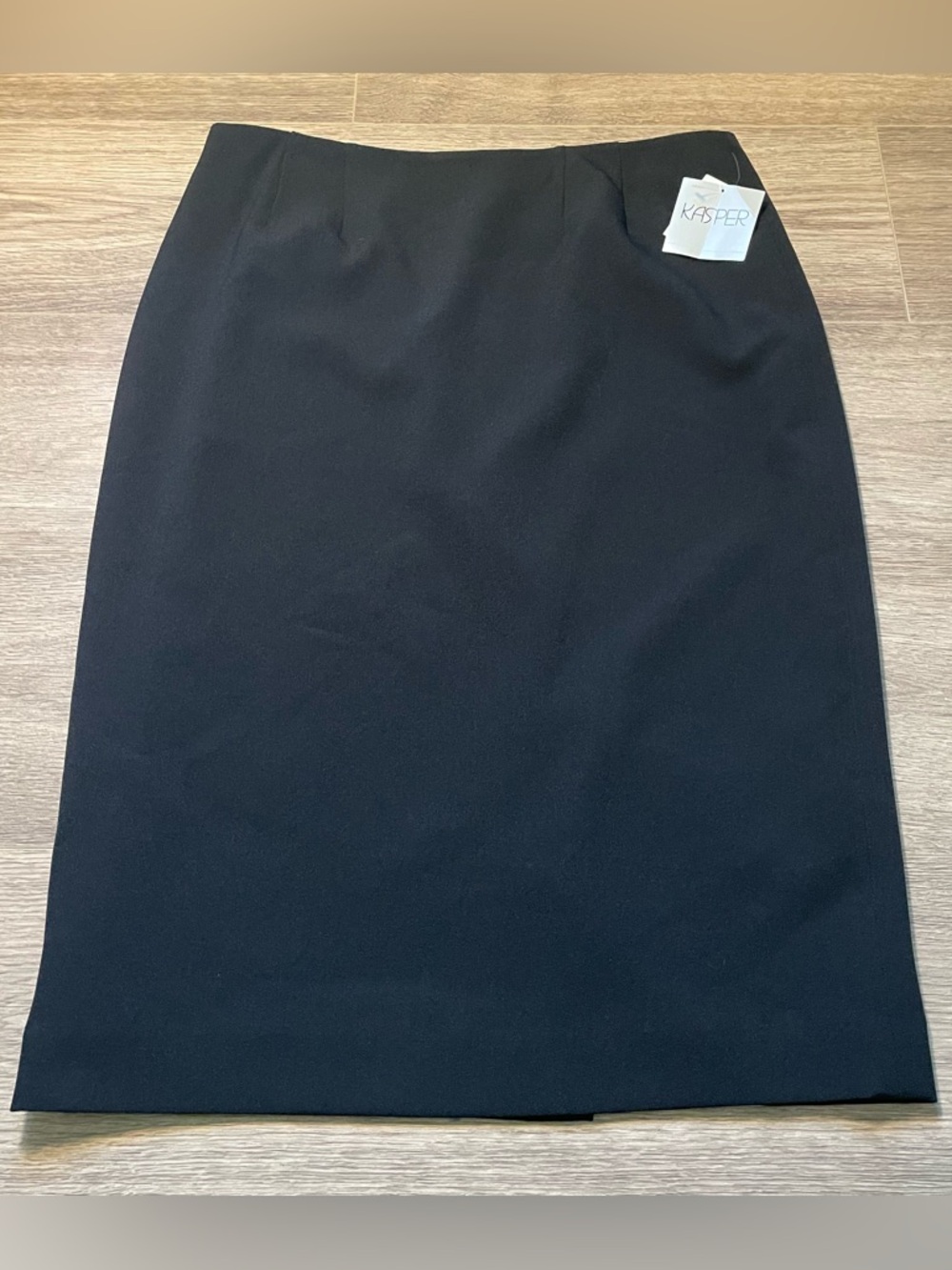 NWT Kasper Black Pencil Skirt 8 Workwear Office Sleek Business Neutral Normcore